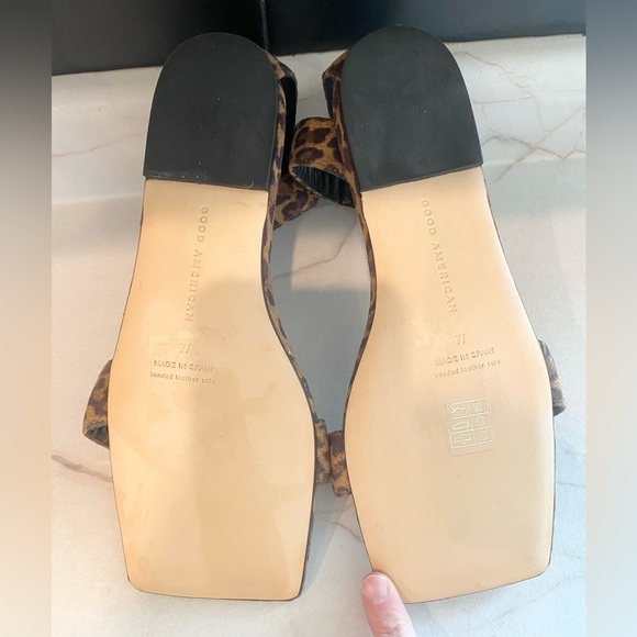 Good American Ankle Strap Sandals Leopard size 7.5​​ - Picture 6 of 6